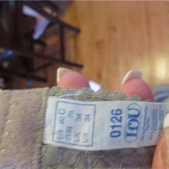 LOU GOLD OLIVE GREEN BRA & GARTER SET SIZE 34C - Picture 6 of 6